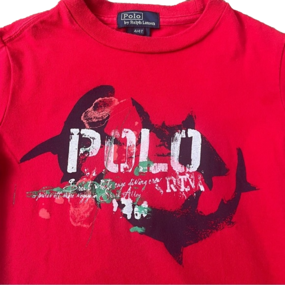 Polo Ralph Lauren Bundle Boys 4T T-shirts and shorts Red White and Blue - Picture 7 of 9